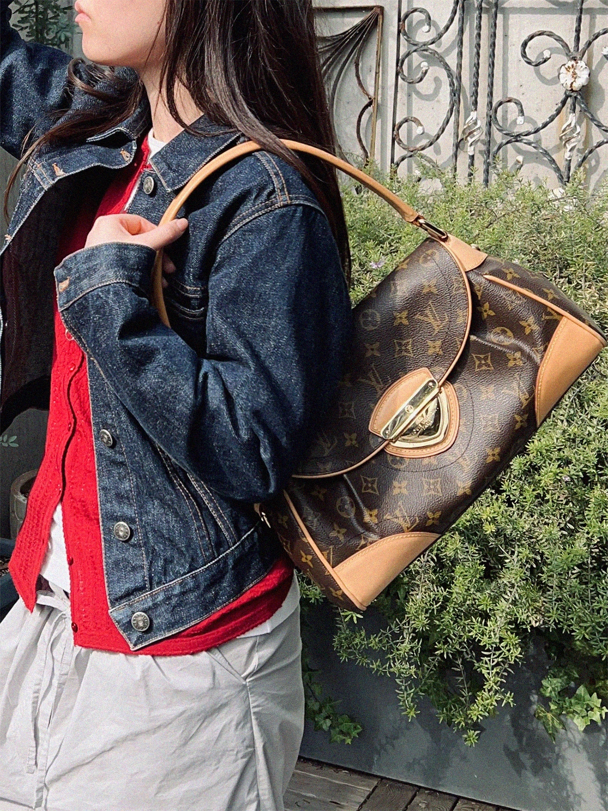 LOUIS VUITTON モノグラムメッシュフランシス ゴールド｜VINTAGE